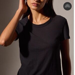 James Perse Black Sheer Crew Neck Tshirt
